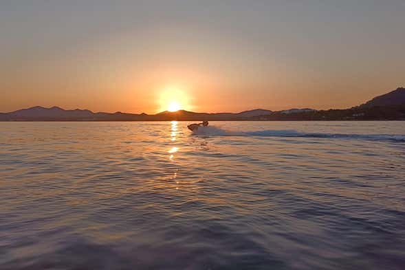 Balade en jet ski au coucher de soleil à Cala Millor