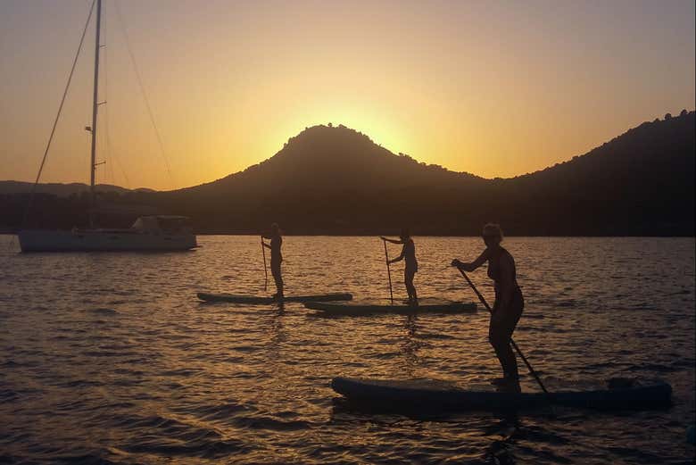 Paddle au coucher du soleil