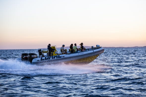 Balade en bateau à moteur dans la baie de Palma
