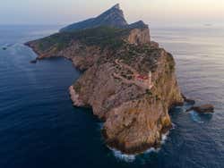 Île Dragonera depuis le ciel
