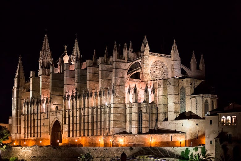 La cathédrale de Palma dans la nuit